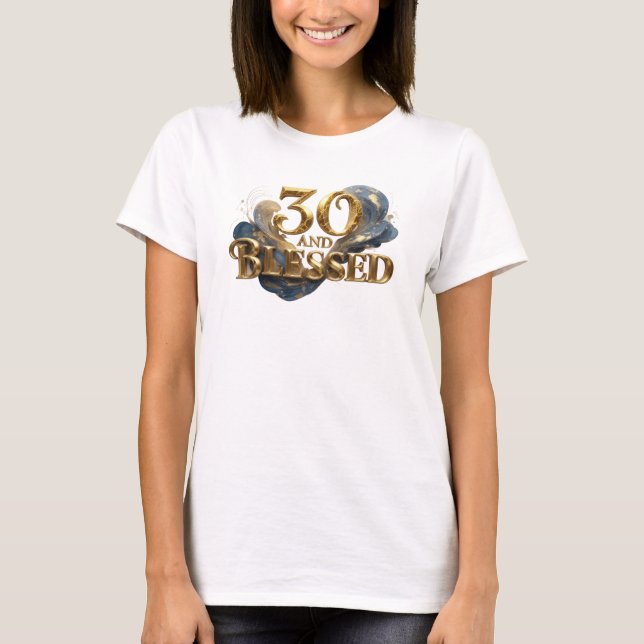 Camiseta Design Visual Expressivo 30 E ABENÇOADO (Frente)