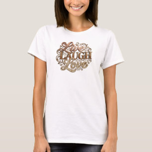 Camiseta Design Visual Marcante VIVA RI A AMA