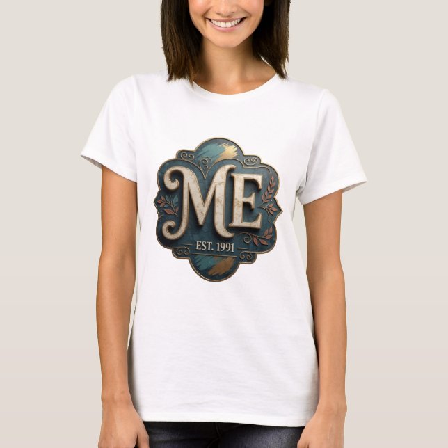 Camiseta Design Witty Gold ME EST 1991 (Frente)