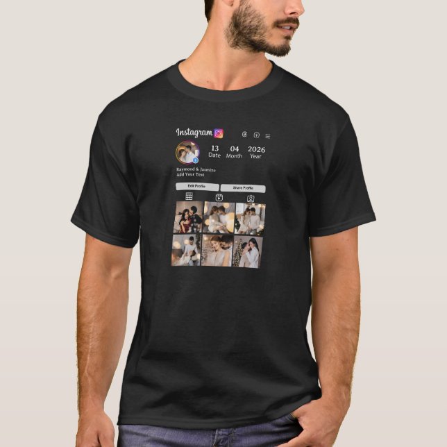 Camiseta Design Your Own 7 Photo Collage (Frente)
