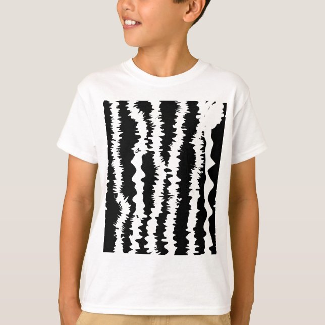Camiseta Design Zebra Preta e Branca (Frente)