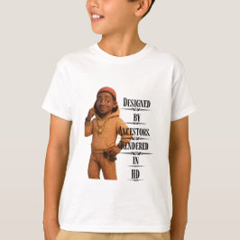 Camiseta Designed By Ancestors,Pixarstyle 3D