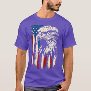 Camiseta Designer de Águia Patriótico Americano