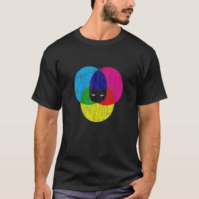 Camiseta Designer de Cat CMYK (Frente)