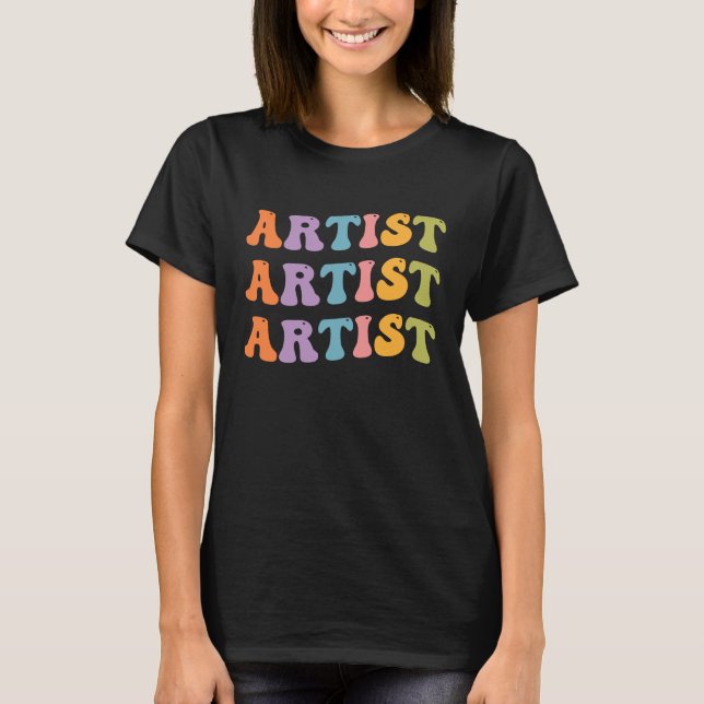 Camiseta Designer de Gráficos Trabalho de arte de Artistas  (Frente)