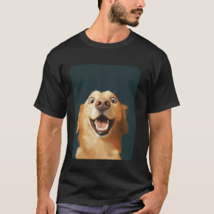 Camiseta Designer Engraçado do Golden Retriever