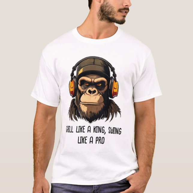 Camiseta Designs Ape ferozes e Engraçadas - Arte com Atitud (Frente)