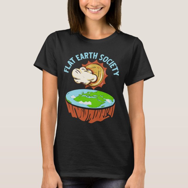 Camiseta Designs da Sociedade da Terra FLAT Retro Incrível  (Frente)
