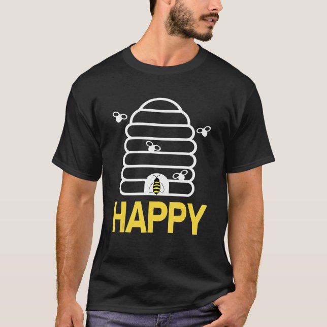 Camiseta Designs De Abelhas FELIZES Presentes (Frente)