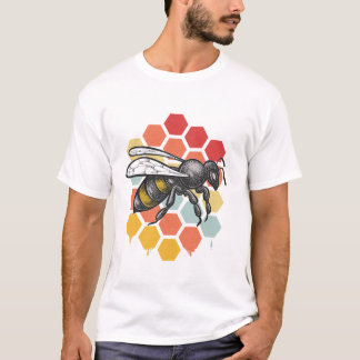 Camiseta Designs De Abelhas Vintage Para Homens