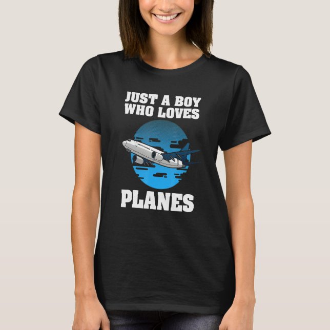 Camiseta Designs De Avião Para Aviões-Piloto De Avião Para  (Frente)