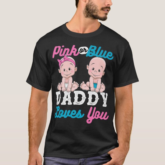 Camiseta Designs De Bebê, Cor-De-Rosa Ou Azul, Cuja Oferta  (Frente)