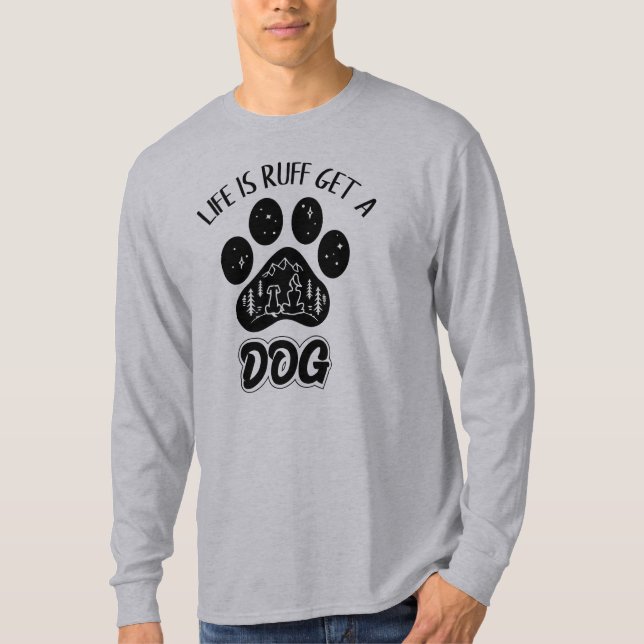 Camiseta Designs de citação de Cachorro Engraçado Personali (Frente)