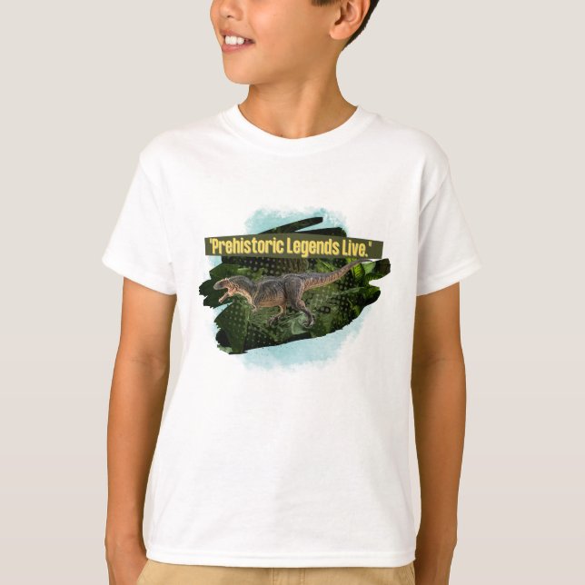 CAMISETA DESIGNS DE COTAS DO DINOSSAUR (Frente)