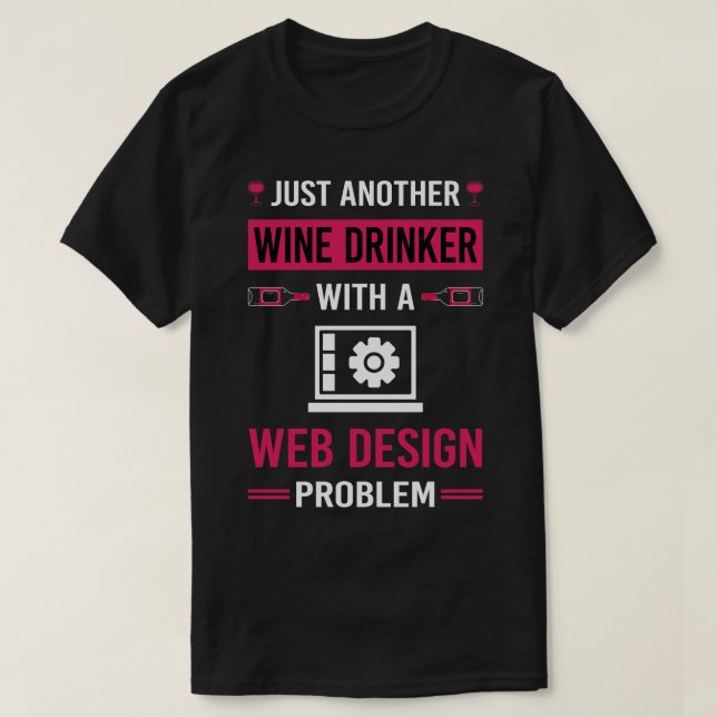 Camiseta Designs de Design de Criador de Vinho na Web (Frente do Design)