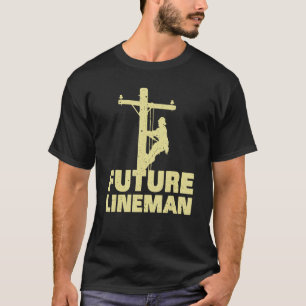 Camiseta Designs De Lineman Bonitos Para Crianças Homens Mu