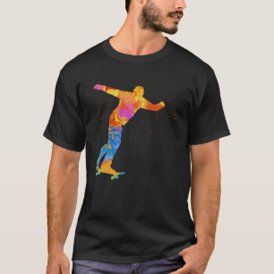Camiseta Designs De Patins Crianças Rapazes Patinando Capa