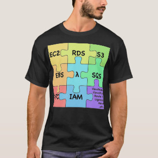 Camiseta Designs de Quebra-cabeça de Serviços Principais de