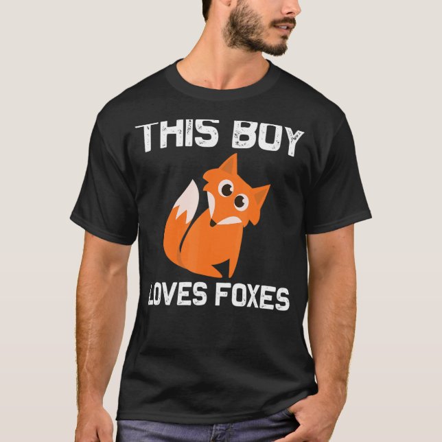Camiseta Designs De Raposa Para Rapazes Raposas Raposas Rap (Frente)