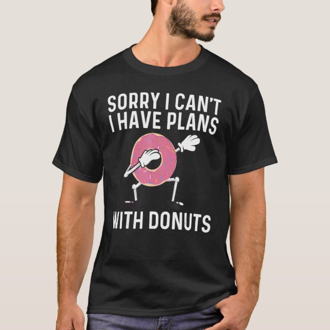 Camiseta Designs De rosquinha Para Masculinas Fresco (Frente)