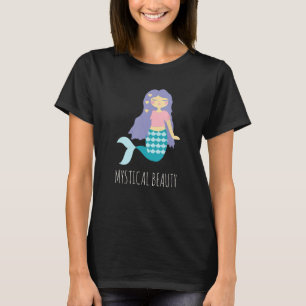 Camiseta Designs de Sereia Bonita de Bela Mística Presentes