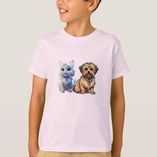 Camiseta Designs de T-Shirt do Adesivo de Cartoon Shorkie