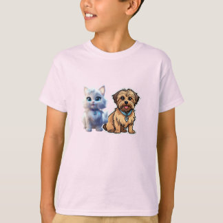 Camiseta Designs de T-Shirt do Adesivo de Cartoon Shorkie