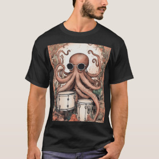 Camiseta Designs de Teto de Octopus Criativo