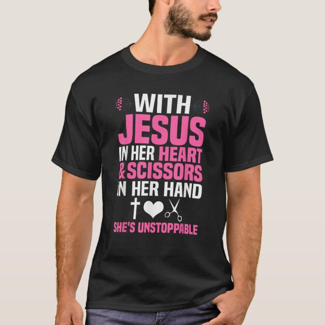 Camiseta Designs Engraçadas Meninas Mulheres Christian Ha (Frente)