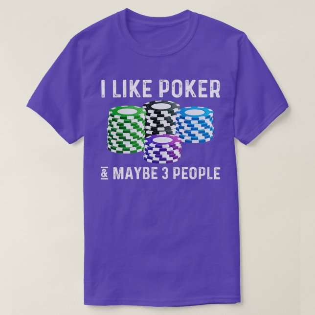 Camiseta Designs Engraçados De Poker Para Mulheres Jogo De  (Frente do Design)