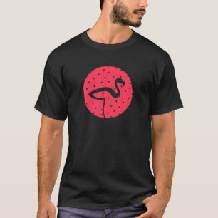 Camiseta Designs Flamingo Com Sementes De Melancia
