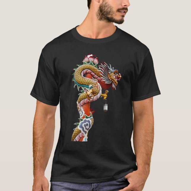 Camiseta Designs gráficos de ilustração do dragão chinês le (Frente)