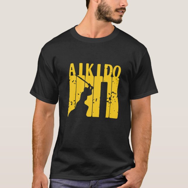 Camiseta Designs incríveis Vintage Aikido presentes (Frente)