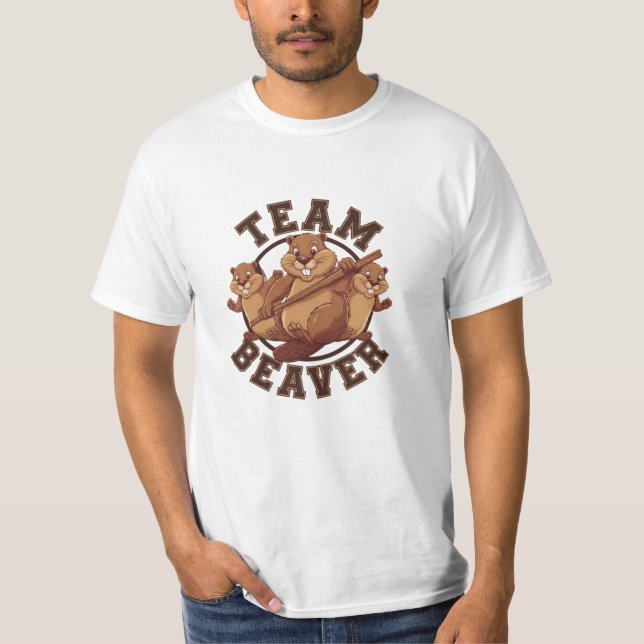 Camiseta Designs inspirados em castor divertidos (Frente)