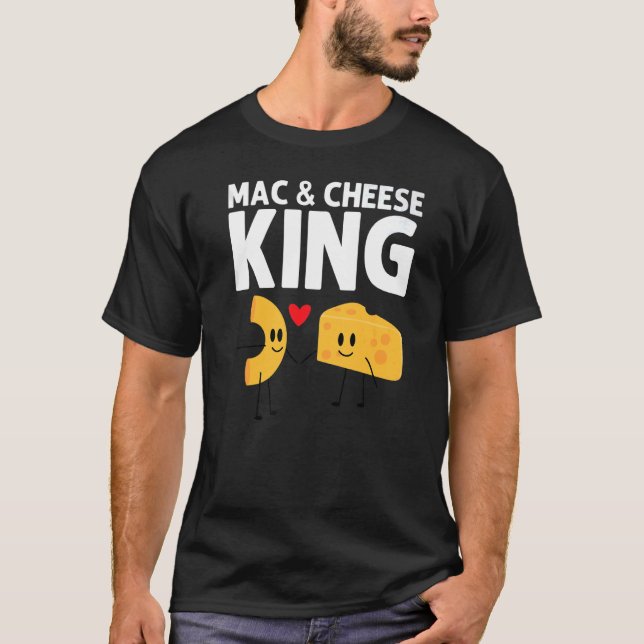 Camiseta Designs Mac E Queijo Para Comidas De Massas Pais (Frente)