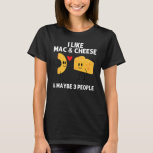 Camiseta Designs Mac E Queijo Para Mulheres Masculinas Comi