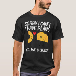 Camiseta Designs Mac E Queijo Para Mulheres Masculinas Comi
