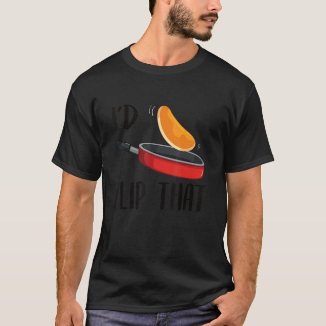 Camiseta Designs Pancake Maker E Flapjack Para Café Da Manh (Frente)