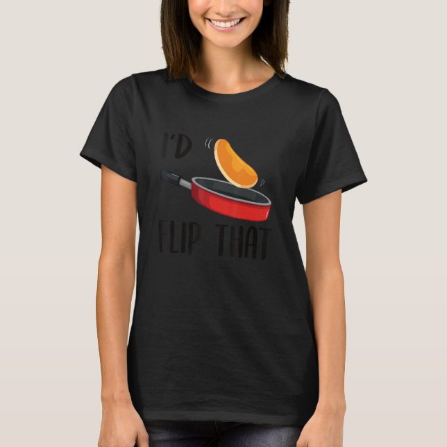 Camiseta Designs Pancake Maker E Flapjack Para Café Da Manh (Frente)