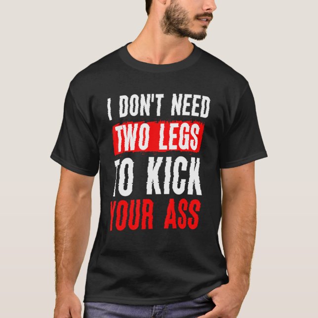 Camiseta designs para amputados de pernas e próteses da per (Frente)