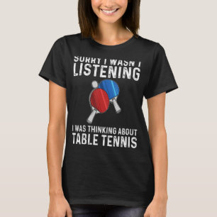 Camiseta Designs Ping Pong Para Homens Tênis Mesas