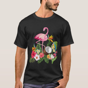 Camiseta Designs tropicais Flamingo T-Shirt