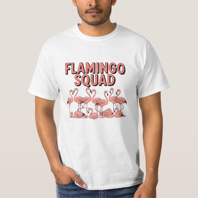 Camiseta Designs Whimsic para Ventiladores Flamingo (Frente)