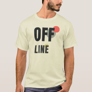 Camiseta DESLIGADO Design Gráfico Minimalista Moderno