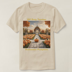 Camiseta Desligado Professor Halloween Pumpkins T-Shirt