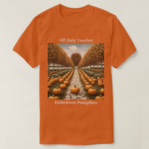 Camiseta Desligado Professor Halloween Pumpkins T-Shirt