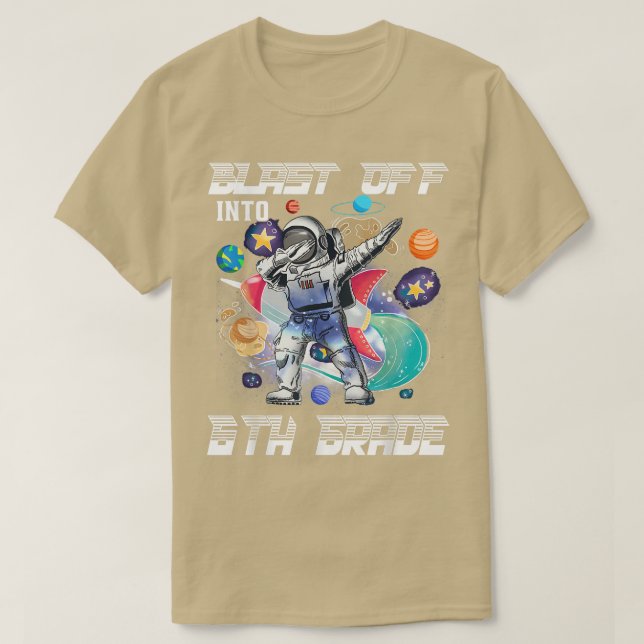 Camiseta Desligar Para O Espaço Do Astronauta Do Grau 6 De  (Frente do Design)