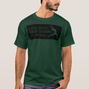 Camiseta Desligar sessão do yoga preto