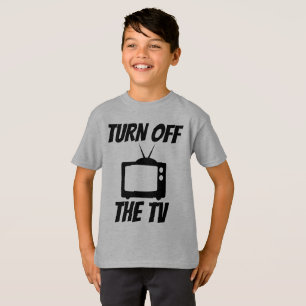 CAMISETA DESLIGAR TELEVISÃO DE TV T-SHIRTS CRIANÇAS