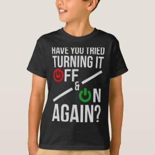 Camiseta Desligue e ligue _ Ciência da Computação Nerdy Eng